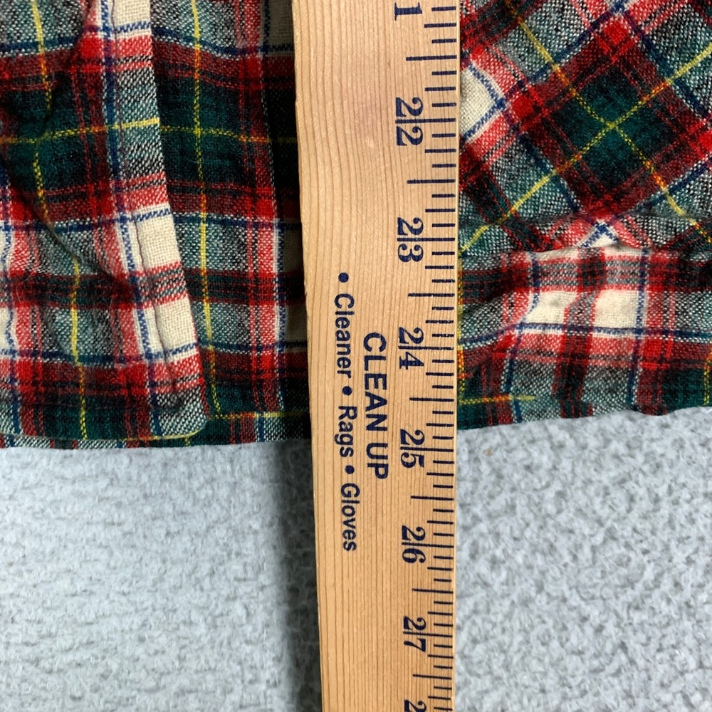 Vintage Pendleton 49er Jacket Women's Large L Red Green Plaid Wool Button Coat - Picture 6 of 7